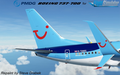 PMDG 737-700 TUI (G-TAWX - 2019) Split Scimitar winglets 