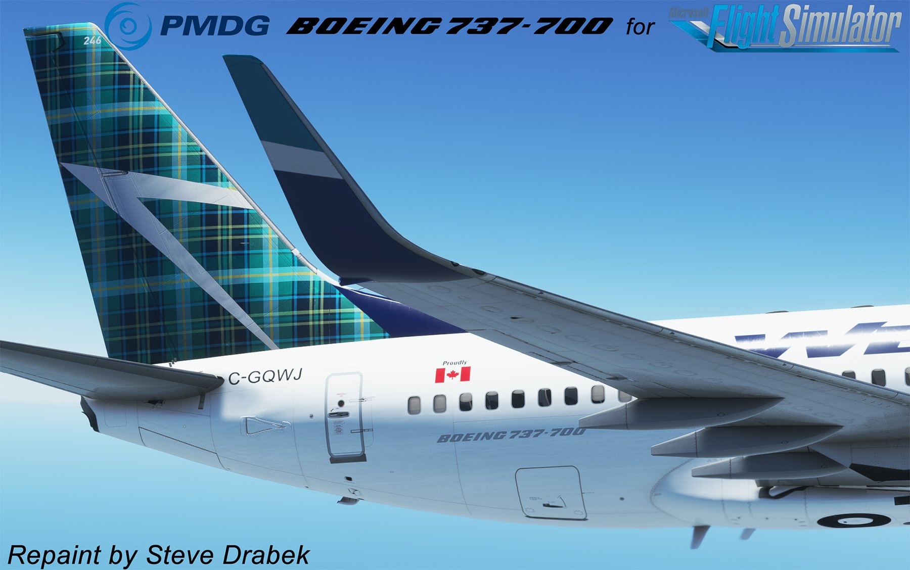 PMDG 737-700 WestJet Tartan (C-GQWJ - 2015) - Image 1