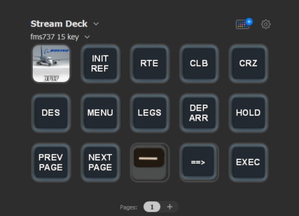 PMDG 737 + fms Stream Deck 15key Profile thumbnail 15
