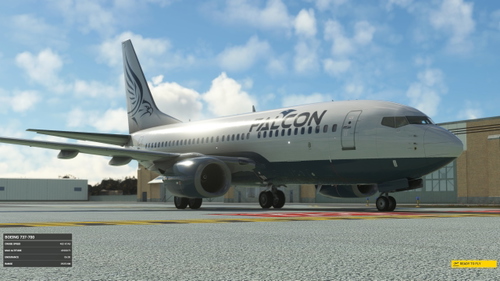 PMDG 737-7 BW Falcon Airlines (Weathered)