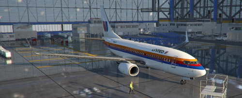 PMDG United Airlines 1980's Saul Bass original livery