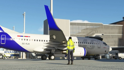 PMDG737-700 SAS821 ENGM to EHAM WITH REAL ATC COMMUNICATIONS