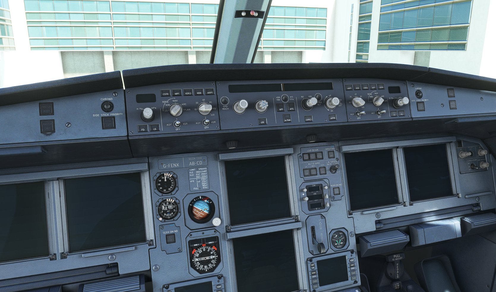 Panneau de simulateur de vol intégré Airbus A320 Fenix