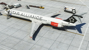 Scandinavian Airlines Star Alliance OY-KHE Flythemaddog MD-82 thumbnail 2