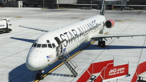 Scandinavian Airlines Star Alliance OY-KHE Flythemaddog MD-82 thumbnail 3