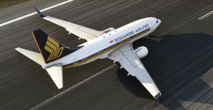 Singapore Airlines PMDG B737-700 Scimitar winglets thumbnail 3
