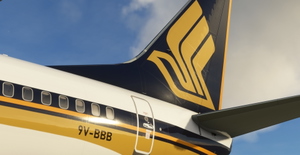 Singapore Airlines PMDG B737-700 Scimitar winglets thumbnail 8