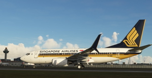 Singapore Airlines PMDG B737-700 Scimitar winglets thumbnail 6