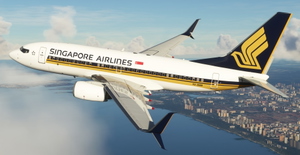 Singapore Airlines PMDG B737-700 Scimitar winglets thumbnail 10