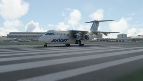 SkyJet Airlines - Just Flight BAe-146-200. RP-C3855.