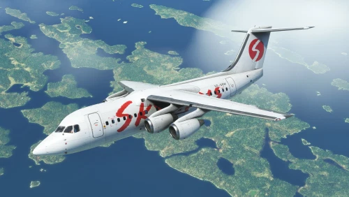 Skyways Express opb Malmö Aviation BAe 146-200 SE-DRM circa 2003