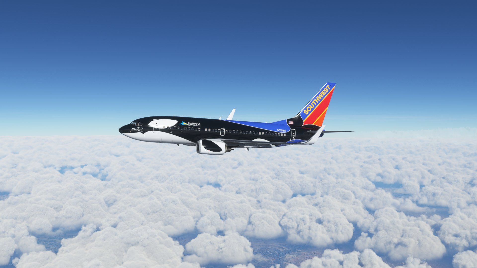 Southwest Shamu One (N715SW) PMDG Boeing 737-700 - 8K - Image 1