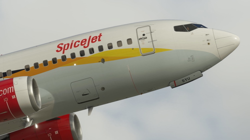 SpiceJet [4K] VT-SYU (Jet Airways hybrid) - PMDG 737-700