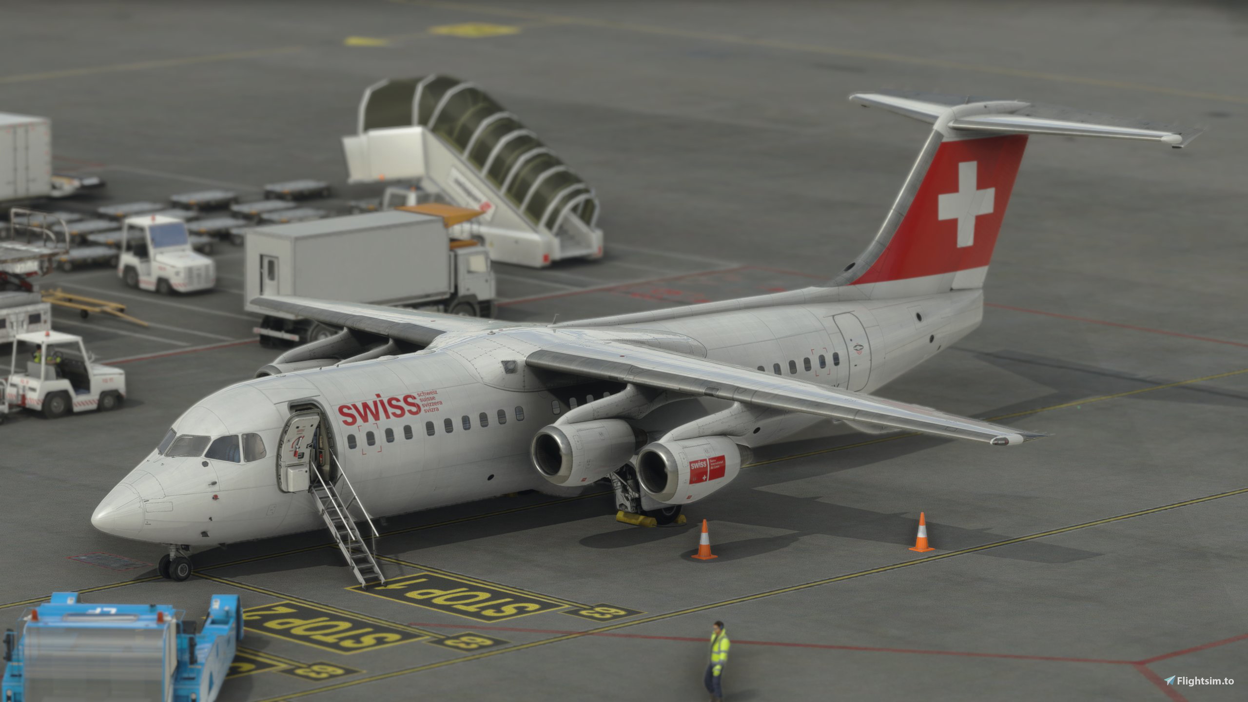 Swiss BAe 146-300 (4K)(NO CONVERT) - Image 1