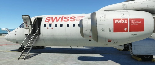SWISS BAe 146-300 + AVRO RJ100 "HB-IXQ" (4K) Matt Exterior + Interior