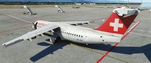 SWISS BAe 146-300 + AVRO RJ100 "HB-IXQ" (4K) Matt Exterior + Interior thumbnail 3