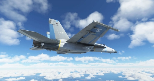 The Expanse - United Nations Navy Paint Scheme for Asobo F/A-18 and Super Warrior Mod
