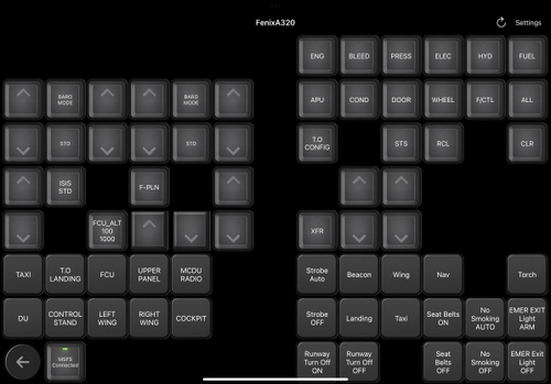 Touch Portal Page for Fenix A320