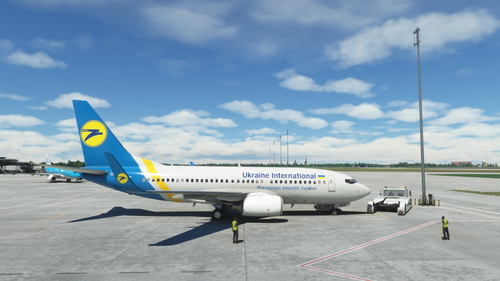 Ukraine International 737-700 PMDG normal winglets