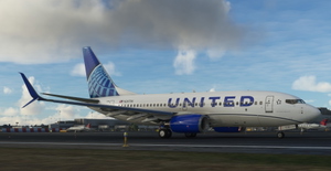 United Airlines "2019 livery" "N24706" PMDG B737-700 Scimitar winglets thumbnail 2