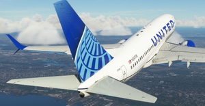 United Airlines "2019 livery" "N24706" PMDG B737-700 Scimitar winglets thumbnail 12