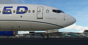 United Airlines "2019 livery" "N24706" PMDG B737-700 Scimitar winglets thumbnail 3
