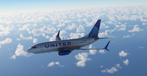 United Airlines "2019 livery" "N24706" PMDG B737-700 Scimitar winglets thumbnail 16