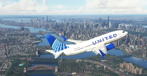 United Airlines "2019 livery" "N24706" PMDG B737-700 Scimitar winglets thumbnail 11