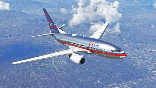 US Air (Silver/Red/Blue) - PMDG 737-600