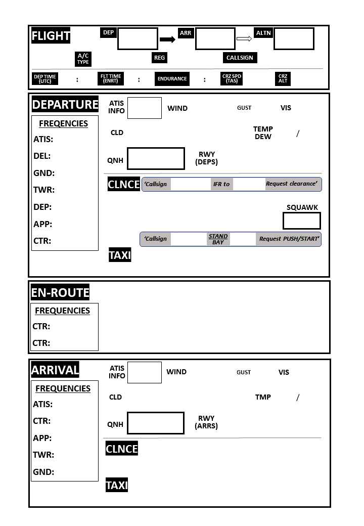 VATSIM PROFORMA for ONLINE COMMS - Transair v1.10 for Microsoft Flight ...