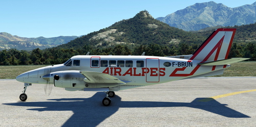 Virtualcol Beech 99 F-BRUN "Air Alpes 1980" 