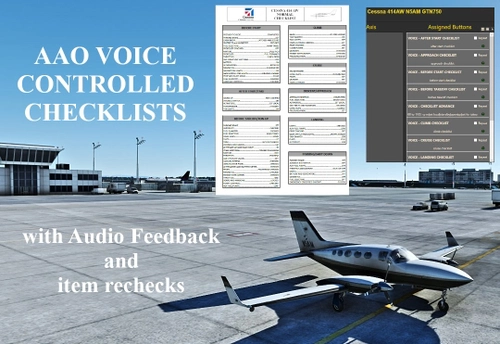 VOICE CHECKLISTS FOR CESSNA 414 AW CHANCELLOR WITH FEEDBACK