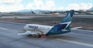 WestJet "2018 livery" "C-FZWS" PMDG B737-600 thumbnail 6