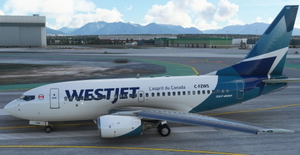 WestJet "2018 livery" "C-FZWS" PMDG B737-600 thumbnail 2