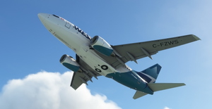 WestJet "2018 livery" "C-FZWS" PMDG B737-600 thumbnail 9