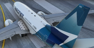 WestJet "2018 livery" "C-FZWS" PMDG B737-600 thumbnail 4