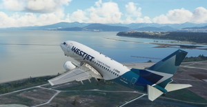WestJet "2018 livery" "C-FZWS" PMDG B737-600 thumbnail 8