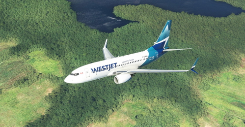  WestJet "2018 livery" "C-GWBN" PMDG B737-700 Scimitar winglets