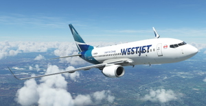 WestJet "2018 livery" "C-GWCM" PMDG B737-700 thumbnail 10