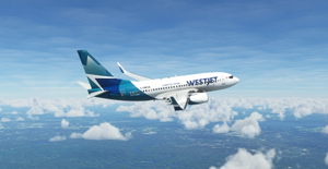 WestJet "2018 livery" "C-GWCM" PMDG B737-700 thumbnail 1