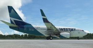 WestJet "2018 livery" "C-GWCM" PMDG B737-700 thumbnail 6