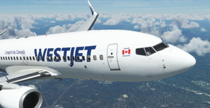 WestJet "2018 livery" "C-GWCM" PMDG B737-700 thumbnail 13