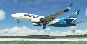 WestJet "2018 livery" "C-GWCM" PMDG B737-700 thumbnail 8
