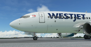 WestJet "2018 livery" "C-GWCM" PMDG B737-700 thumbnail 5
