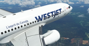 WestJet "2018 livery" "C-GWCM" PMDG B737-700 thumbnail 12