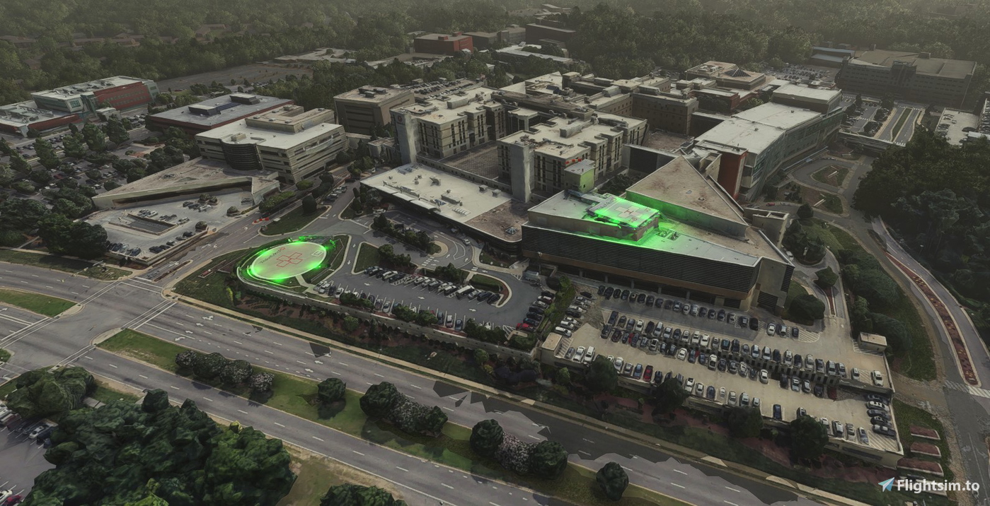 0NC4 Wake Medical Center Raleigh NC for Microsoft Flight Simulator MSFS