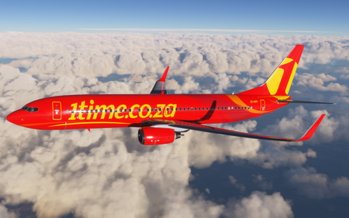 1Time Airlines Boeing 737-800 PMDG ZS-NPE Fictional