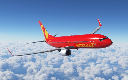 1Time Airlines Boeing 737-800 PMDG ZS-NPQ Fictional