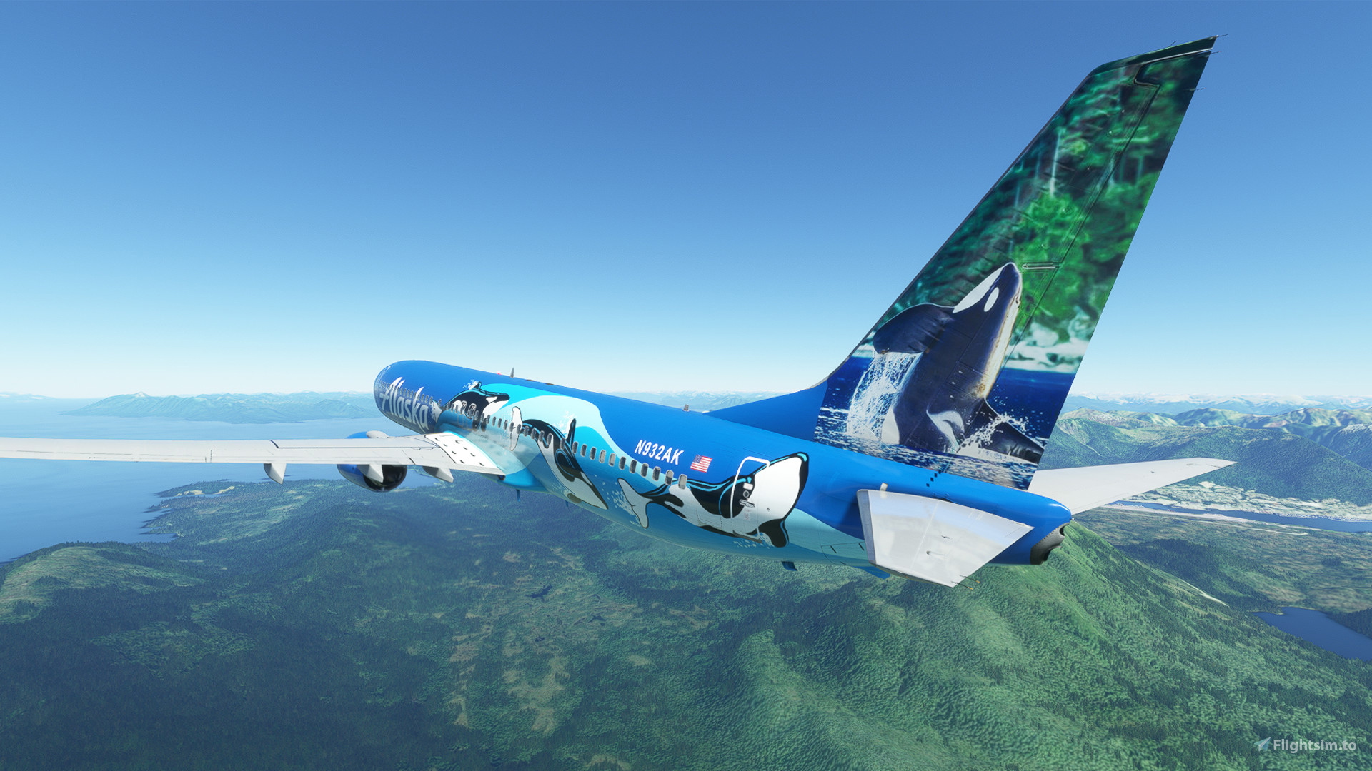 PMDG 737-900ER Alaska Airlines - West Coast Wonders (Orca) (N932AK