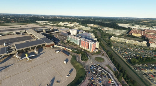 Surrounding buildings for Birmingham International Airport [EGBB] - Maccosim EGBB Compatible